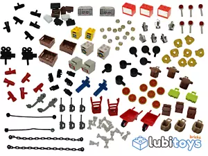 Lego® Figuren Minifiguren CITY Zubehör Seile Küche Post Megafon Geld Kisten - Bild 1 von 29