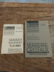 GLASKRISTALLE, MARKHBEINN Paris 1937 + Preise Ausgabe 180 alter Katalog  - Bild 1 von 6