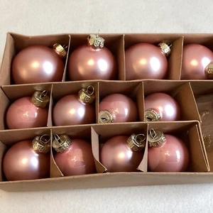 S005 Kugelset Baum Rosa - Weihnachtsbaumkugeln - Christbaum Kugeln - 12er - Neu - Bild 1 von 6