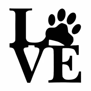 Decalcomania in vinile Paw Love - più misure e colori - Foto 1 di 4