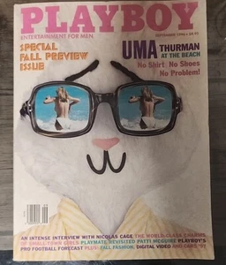 PLAYBOY MAGAZINE SEPTEMBER 1996 UMA THURMAN PATTI MCGUIRE JENNIFER ALLAN - Picture 1 of 3