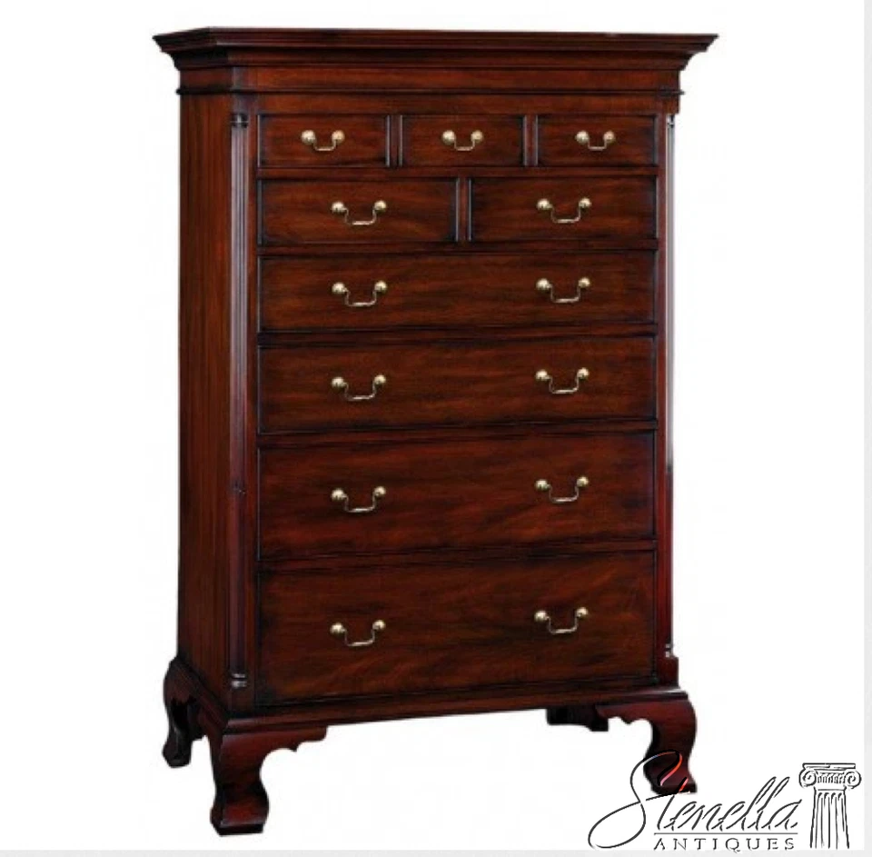 37853ECHENKEL HARRIS model #175 Chippendale Mahogany New Market High Chest ~ NEW - Image 1 of 4
