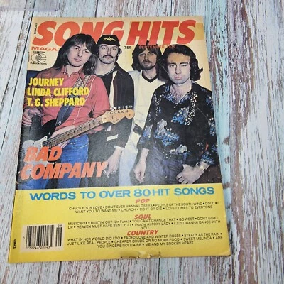 Song Hits Magazine Bad Company Journey T.G. Sheppard September 1979 d9 - Image 1 of 4