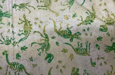 EN EL PRINCIPIO - DINOSAUR FRIENDS #5DIN-1 - FÓSILES VERDE/CREMA - POR YARDA Foto 1 de 2