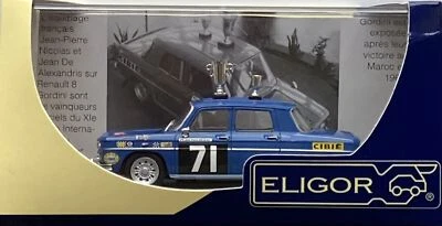 1/43 Eligor 101110 Renault 8 Gordini 1st 1968 Maroc #71 Nicolas & De Alexandris - Image 1 of 4