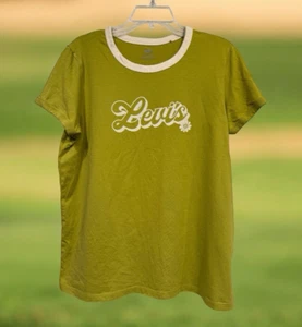 Levi's Damen Gr. XL Grafik T-Shirt grün geblümt 100% Baumwolle S/S EPOC - Bild 1 von 7
