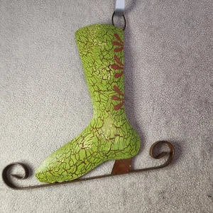 Vintage Metal  Christmas Decor Ice Skate - Picture 1 of 9