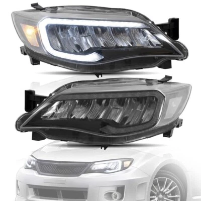 VLAND FULL LED Reflector Headlights For 08-13 Subaru Impreza WRX STI G3 - Image 1 of 4
