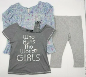 Girls Childrens Place Peek Kandy Kiss Lot 3 Tops Leggings Set Size 5-7 NEW - Picture 1 of 8