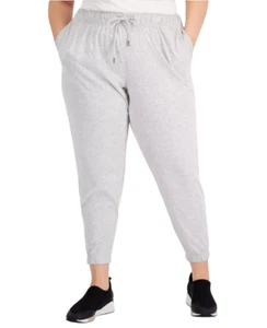 Idelogy Women's Grey Whisper HT Cuffed Hem Casual Fit Sweatpants Plus Size 3X - Picture 1 of 6