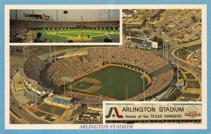 Cartolina d'epoca Texas Arlington Baseball Stadium Texas Rangers - Foto 1 di 2