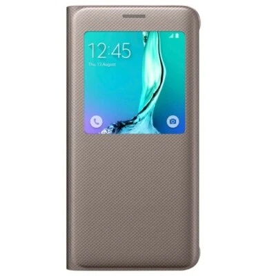 SAMSUNG S View Cover Custodia Originale GALAXY S6 Edge Plus G928 Gold - Immagine 1 di 3