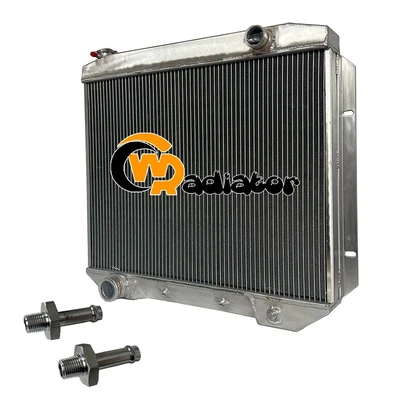 Radiador de aluminio de 2 filas para 1957-1959 58 Ford Fairlane Ranchero Edsel Mercury V8 Foto 1 de 4