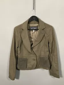 ARMANI WOOL BLEND BLAZER Jacket - UK14 - Brown - Great Condition - Women’s - Picture 1 of 6