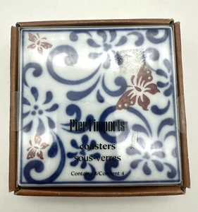 Unopened Pier 1 Imports Porcelain Tile Coasters-Contains 4 - Picture 1 of 3