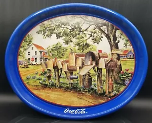 Vassoio marca Coca-Cola ""cassette postali"" Georgia del Nord ragazza dipinge ricordi che svaniscono rapidamente - Foto 1 di 5
