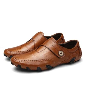 High Quality Soft Leather Casual Shoes Men's Slip on S Loafers Fashion Moccasins - Picture 1 of 21