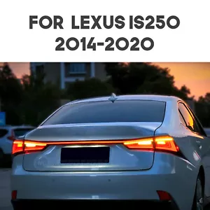 Smoke LED Tail Light For Lexus IS250 300H 350 F 2014-2020 Sequential Signal - Picture 1 of 18