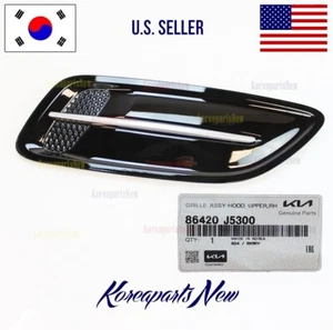 FRONT Hood Vent Grille Right PASSENGR 86420J5300 ⭐GENUINE⭐ Kia Stinger 2018-2023 - Picture 1 of 2