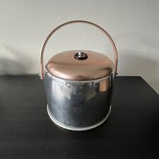 Vintage 1950's Aluminum Ice Bucket with Copper Lid & Handle Colorama