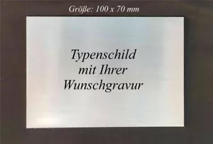 TYPENSCHILD - Grabschild - Türschild - 100x70mm - mit Ihrer Wunschgravur - Bild 1 von 5