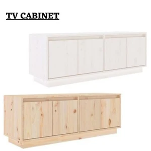 Solid Wood Pine TV Cabinet TV Console Living Room Media Unit Stand vidaXL - Picture 1 of 15