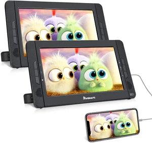 Tragbarer DVD-Player mit 26,7 cm (10,5 Zoll), Dual-Bildschirm HDMI Akku USB - Bild 1 von 20