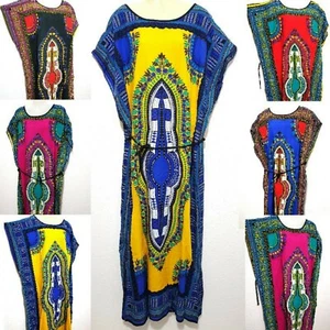 Kaftan Maxikleid Sommerkleid Strandkleid Kleid afrikanisch Style Kimonoärmel - Bild 1 von 21