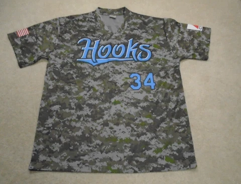 Corpus Christi Hooks Nolan Ryan Baseball Jersey Mens Large Digital Camo Cover