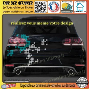 Stickers Autocollant patch style nid d'abeille déco moto tuning sponsor covering - Imagen 1 de 2