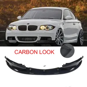 For BMW 1 Series E82 M Sport 2007-2013 Carbon Printed Front Bumper Splitter Lip - Picture 1 of 9