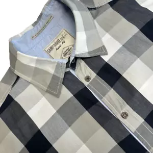 Camp David Shirt Mens XL Muscle Fit Check Long Sleeve Embroidered Button Up - Picture 1 of 11