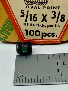 (100) Set di prese 5/16-24 x 3/8 vite esagonale punto ovale bloccaggio pellet fine USA - Foto 1 di 5