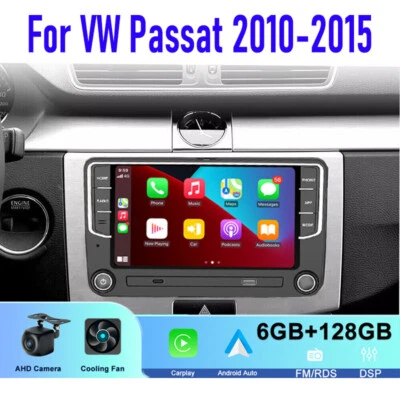 128GB GPS 7" For VW Passat 2010-15 Car Radio Head Unit Wireless Carplay Android - Image 1 of 4