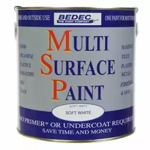 BEDEC MULTI SURFACE PAINT MSP - BLACK / WHITE - MATT / SATIN / GLOSS - 750 / 2.5 - Picture 1 of 7