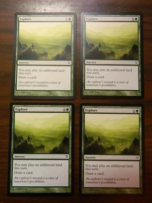 MTG Worldwake Green Common Explore x4 UNPLAYED Near Mint Cond - Image 1 of 2