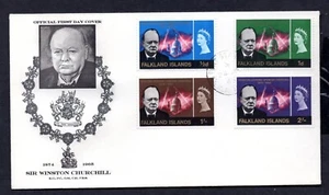Isole Falkland - Copertina primo giorno Churchill 1966 - Foto 1 di 2