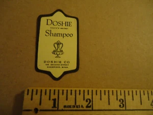 Doshie Youth's Secret Shampoo Doshie Co Cambridge MASS label - Picture 1 of 1