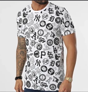Camiseta New Era All Teams MLB para hombre XL blanca/negra - Imagen 1 de 9