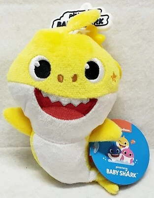 Nickelodeon Pinkfong Baby Shark Plush Clip On Coin Purse/New - Image 1 of 4