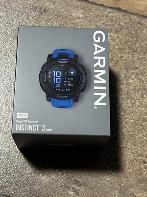 Reloj inteligente Garmin Instinct 3 Supernova GPS para exteriores 45 mm AMOLED negro/azul perno Foto 1 de 2