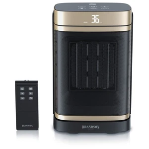 Brandson Keramik-Heizlüfter 1500W Timer Überhitzungsschutz Fernbedienung Gold - Bild 1 von 7