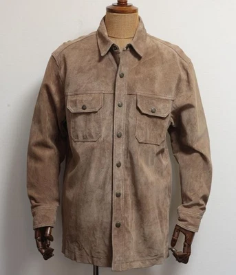 Good Condition EDDIE BAUER Suede Leather Jacket Vintage Car - Image 1 of 4