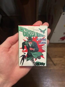Mazzo di carte da gioco vintage 1966 GREEN HORNET in scatola RARO ERRORE JOKER!! - Foto 1 di 12