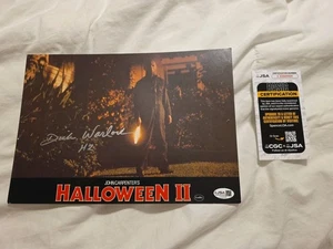 HALLOWEEN 1981 ORIGINAL 9x12 GERMAN LOBBY CARD SIGNED BY DICK WARLOCK CGC x JSA - Picture 1 of 9