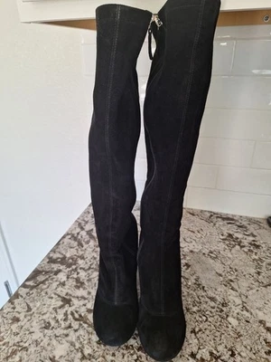 MARC BY MARC JACOBS TALL BOOTS BLACK SUEDE LEATHER Size 39 - Image 1 of 4