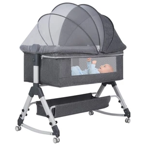 3 in 1 Beistellbett Babywiege Reisebett Zustellbett Baby Faltbar Babybett Mobil - Bild 1 von 16