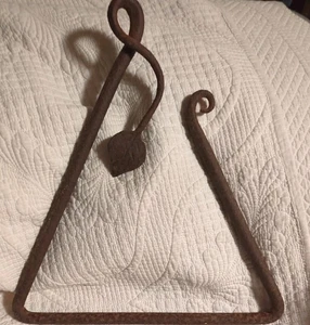 Campana de cena ganadera de hierro forjado vintage de 14 pulgadas - Imagen 1 de 3