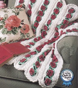 Crochet Afghan Pattern SCOTTISH ROSE Instructions Annie's - Picture 1 of 2
