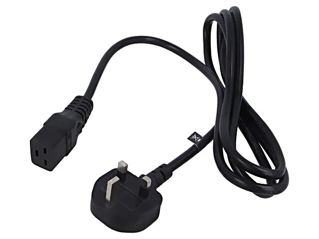 POSAC-C19-13/UK18 Kabel 3x1,5mm2 BS 1363 (G) Stecker,IEC C19 weiblich PVC 1,8m P - Bild 1 von 1